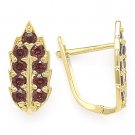 Leaf Charm CZ Crystal Sterling Silver 14k GP Birthstone Leverback Drop Earrings