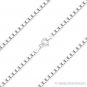 Solid .925 Italy Sterling Silver Gauge 45 2.5mm Box Link Italian Chain Necklace