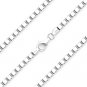 Solid .925 Italy Sterling Silver Gauge 80 3.8mm Box Link Italian Chain Necklace