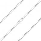 Italy .925 Sterling Silver Gauge 022 1.1mm Thin Box Link Italian Chain Necklace Italy .925 Sterling Silver Gauge 022 1.1mm Thin Box Link Italian Chain Necklace