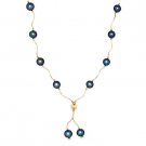 8mm Black Freshwater Pearl Ladies Beaded Necklace in 14k Yellow or White Gold 8mm Black Freshwater Pearl Ladies Beaded Necklace in 14k Yellow or White Gold