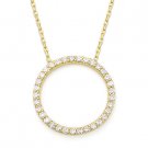 Eternity Circle Love Forever Pendant 925 Sterling Silver Cubic Zirconia Necklace Eternity Circle Love Forever Pendant 925 Sterling Silver Cubic Zirconia Necklace
