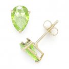 Green Pear-Shape Cubic Zirconia Faux Peridot .925 Sterling Silver Stud Earrings Green Pear-Shape Cubic Zirconia Faux Peridot .925 Sterling Silver Stud Earrings