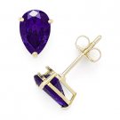 Purple Pear-Shape Cubic Zirconia Faux Amethyst 925 Sterling Silver Stud Earrings Purple Pear-Shape Cubic Zirconia Faux Amethyst 925 Sterling Silver Stud Earrings