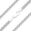 .925 Italy Sterling Silver 4.2mm Wheat / Spiga Link Italian Rope Chain Necklace .925 Italy Sterling Silver 4.2mm Wheat / Spiga Link Italian Rope Chain Necklace