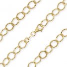 925 Italy Sterling Silver 14k Yellow Gold Plated 6.4mm Cable Link Chain Necklace 925 Italy Sterling Silver 14k Yellow Gold Plated 6.4mm Cable Link Chain Necklace