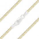 Sterling Silver 14k Yellow Gold GP 4-Sided Box-Snake Link Italian Chain Necklace Sterling Silver 14k Yellow Gold GP 4-Sided Box-Snake Link Italian Chain Necklace
