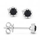 0.35 ct Round Cut Blue Sapphire & Diamond Pave 14k White Gold Baby Stud Earrings 0.35 ct Round Cut Blue Sapphire & Diamond Pave 14k White Gold Baby Stud Earrings
