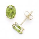 Green Oval Cut Cubic Zirconia CZ Faux Peridot .925 Sterling Silver Stud Earrings Green Oval Cut Cubic Zirconia CZ Faux Peridot .925 Sterling Silver Stud Earrings