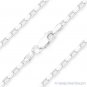Solid 925 Italy Sterling Silver 2.2mm Long Open Box Link Italian Chain Necklace