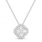 0.44 ct Round Brilliant Cut Diamond Pendant & Chain Necklace in 14k White Gold 0.44 ct Round Brilliant Cut Diamond Pendant & Chain Necklace in 14k White Gold