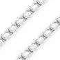 Solid 925 Italy Sterling Silver Mens Round Box 3.5mm Link Italian Chain Bracelet
