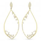 0.66 ct Round Cut Diamond Cluster Pave 14k Yellow Gold Dangling Drop Earrings 0.66 ct Round Cut Diamond Cluster Pave 14k Yellow Gold Dangling Drop Earrings