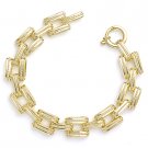 Solid Italy .925 Sterling Silver Panther Link Italian Chain Fashion Bracelet Solid Italy .925 Sterling Silver Panther Link Italian Chain Fashion Bracelet