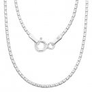 925 Sterling Silver Rhodium-Plated 1mm 4-Sided Snake Link Italian Chain Necklace 925 Sterling Silver Rhodium-Plated 1mm 4-Sided Snake Link Italian Chain Necklace