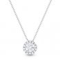 0.41 ct Round Brilliant Cut Diamond 18k White Gold Pendant & 14k Chain Necklace