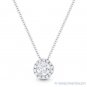 0.41 ct Round Brilliant Cut Diamond 18k White Gold Pendant & 14k Chain Necklace