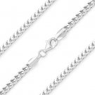 Italy .925 Sterling Silver 2.4mm Arrow Link Franco Chain Men's Italian Necklace Italy .925 Sterling Silver 2.4mm Arrow Link Franco Chain Men's Italian Necklace
