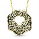 1.63ct Fancy Color Diamond Pave Pendant & Chain Necklace 14k Yellow & Black Gold 1.63ct Fancy Color Diamond Pave Pendant & Chain Necklace 14k Yellow & Black Gold