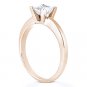 1.00 ct Square Brilliant Cut Moissanite 14k Rose Gold Solitaire Engagement Ring