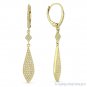 0.40 ct Round Cut Diamond Pave Dangling Drop Fashion Earrings in 14k Yellow Gold