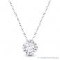 0.43 ct Round Brilliant Cut Diamond 18k White Gold Pendant & 14k Chain Necklace