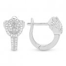 Cubic Zirconia CZ Crystal Pave 925 Sterling Silver Knot Leverback Drop Earrings Cubic Zirconia CZ Crystal Pave 925 Sterling Silver Knot Leverback Drop Earrings
