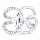 0.33 ct Round Cut Diamond Right-Hand 14k Yellow Gold Overlap Loop Fashion Ring 0.33 ct Round Cut Diamond Right-Hand 14k Yellow Gold Overlap Loop Fashion Ring
