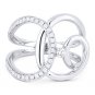 0.33 ct Round Cut Diamond Right-Hand 14k Yellow Gold Overlap Loop Fashion Ring
