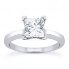 Forever Brilliant Square Cut Moissanite 14k White Gold Solitaire Engagement Ring Forever Brilliant Square Cut Moissanite 14k White Gold Solitaire Engagement Ring