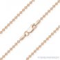 Moon Cut 2mm Ball Bead Chain Necklace Italy 925 Sterling Silver 14k Rose Gold GP