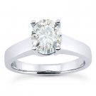 Forever Brilliant Oval Cut Moissanite 14k White Gold Solitaire Engagement Ring Forever Brilliant Oval Cut Moissanite 14k White Gold Solitaire Engagement Ring