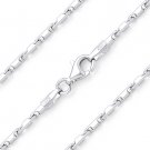 2.3mm Bar Bead Link Heshe Italian Chain Bracelet Solid 925 Italy Sterling Silver 2.3mm Bar Bead Link Heshe Italian Chain Bracelet Solid 925 Italy Sterling Silver