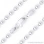 5mm Polished Ball Bead Link Italian Chain Bracelet .925 Italy Sterling Silver