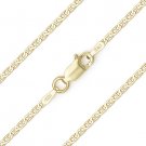 1.5mm Marina Mariner Link Sterling Silver w 14k Yellow Gold Italy Chain Necklace 1.5mm Marina Mariner Link Sterling Silver w 14k Yellow Gold Italy Chain Necklace