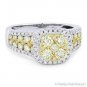 1.71ct Round Cut Diamond Pave Right-Hand Fashion Ring in 18k White & Yellow Gold