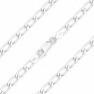 3.8mm Open Link Italian Cable Chain Bracelet in Solid .925 Italy Sterling Silver 3.8mm Open Link Italian Cable Chain Bracelet in Solid .925 Italy Sterling Silver