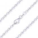 3mm Ball Bead Link Italian Chain Bracelet Italy .925 Sterling Silver w/ Rhodium 3mm Ball Bead Link Italian Chain Bracelet Italy .925 Sterling Silver w/ Rhodium