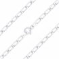 3.2mm Open Link Italian Cable Chain Bracelet in Solid .925 Italy Sterling Silver