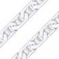 Solid .925 Sterling Silver 5.7mm Flat Marina Mariner Link Italian Chain Necklace