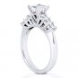 Square Cut Forever Brilliant Moissanite 14k White Gold 7-Stone Engagement Ring