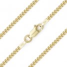 Cuban Curb 925 Sterling Silver 14k Yellow Gold 2.1mm Link Italian Chain Necklace Cuban Curb 925 Sterling Silver 14k Yellow Gold 2.1mm Link Italian Chain Necklace