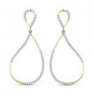 0.28 ct Round Cut Diamond Pave Dangling Drop Fashion Earrings in 14k Yellow Gold 0.28 ct Round Cut Diamond Pave Dangling Drop Fashion Earrings in 14k Yellow Gold
