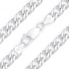 6.8mm Rombo Italian Chain Double-Curb Link Necklace in 925 Italy Sterling Silver 6.8mm Rombo Italian Chain Double-Curb Link Necklace in 925 Italy Sterling Silver