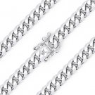6.4mm Miami Cuban Curb Link Italy .925 Sterling Silver w/ Rhodium Chain Necklace 6.4mm Miami Cuban Curb Link Italy .925 Sterling Silver w/ Rhodium Chain Necklace