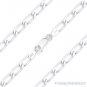 4.5mm Open Link Italian Cable Chain Necklace in Solid .925 Italy Sterling Silver