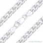 5.5mm Rombo Italian Chain Double-Curb Link Necklace in 925 Italy Sterling Silver