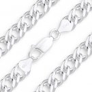 8.3mm Rombo Italian Chain Double-Curb Link Bracelet in 925 Italy Sterling Silver 8.3mm Rombo Italian Chain Double-Curb Link Bracelet in 925 Italy Sterling Silver