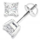 Forever Brilliant 5.00 ct Square Princess Cut Moissanite 14k Gold Stud Earrings Forever Brilliant 5.00 ct Square Princess Cut Moissanite 14k Gold Stud Earrings