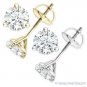 Forever Brilliant 2.00 ct Round Cut Moissanite Martini Stud Earrings in 14k Gold